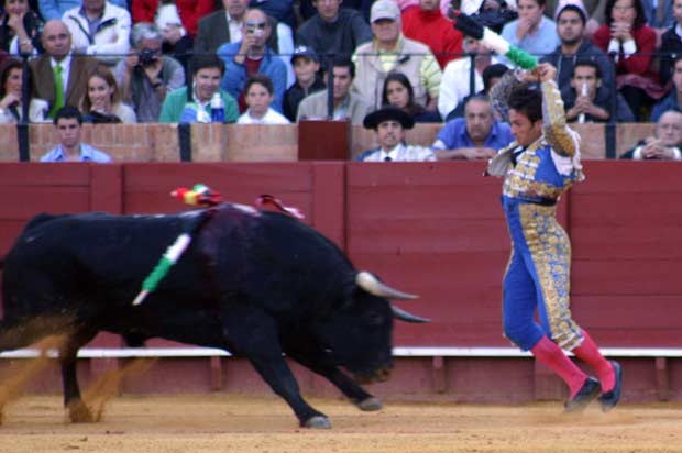 Cuajó dos buenos tercios en sus novillos.