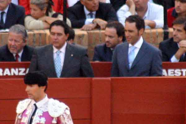 Tomás Campuzano y Luis Mariscal, apoderados de Salvador Cortés. (FOTO: Javier Martínez)