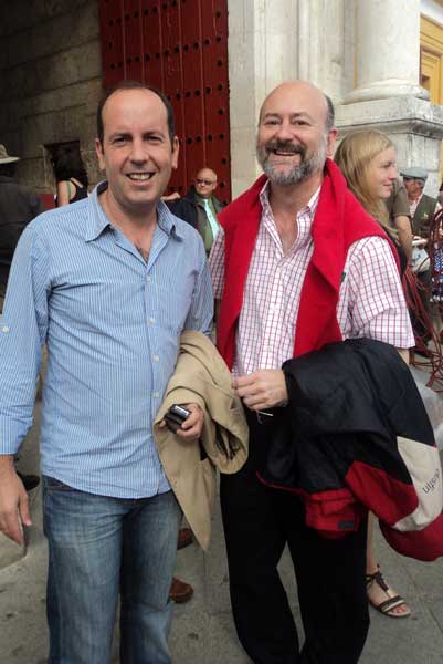 Los periodistas Álvaro Acevedo y Luis Nieto. (FOTO: Javier Martínez)