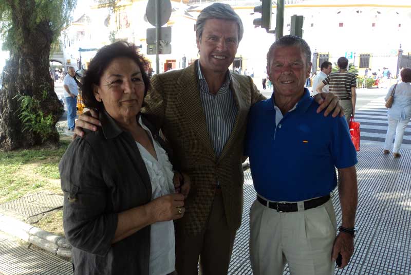 Los padres de Espartaco, ganadero hoy en la Maestranza, (FOTO: Javier Martínez)