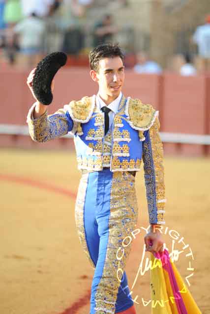 El malagueño Jiménez Fortes, esta tarde en la Maestranza. (FOTO: Matito)