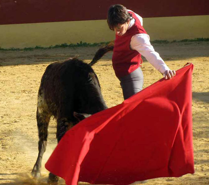 Templado natural de Nazaré a una becerra de Conde de la Maza. (FOTO: Ganadería Conde de la Maza)