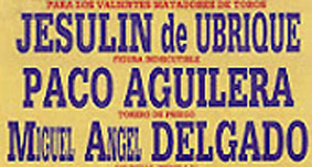 El cartel anunciador distribuido por las provincias de Sevilla y Córdoba no deja lugar a dudas: torea el sevillano Miguel Ángel Delgado.