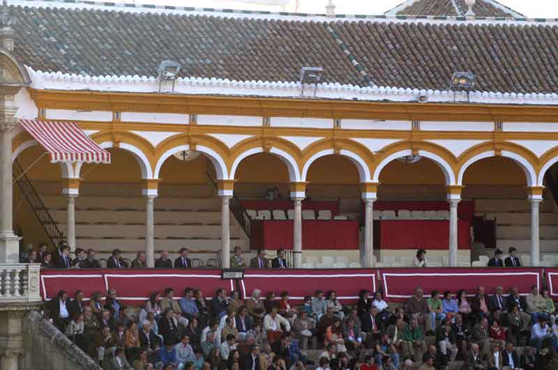 A la vista del palco maestrante, parece que las novilladas no les interesan.