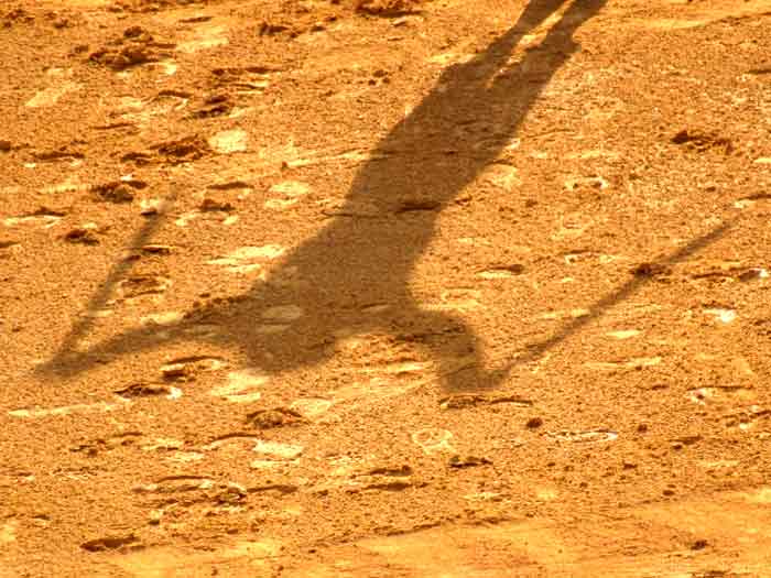 La alargada sombra del banderillero sobre el albero.