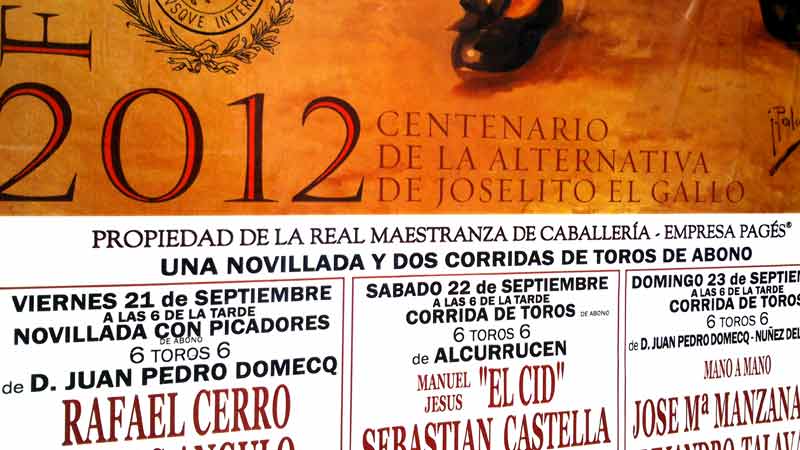 Cartel de San Miguel 2012.