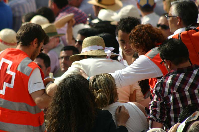 Los chicos de asistencias sanitarias tuvieron que hacer varios servicios.