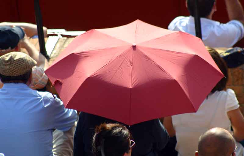 Paraguas contra el calor.