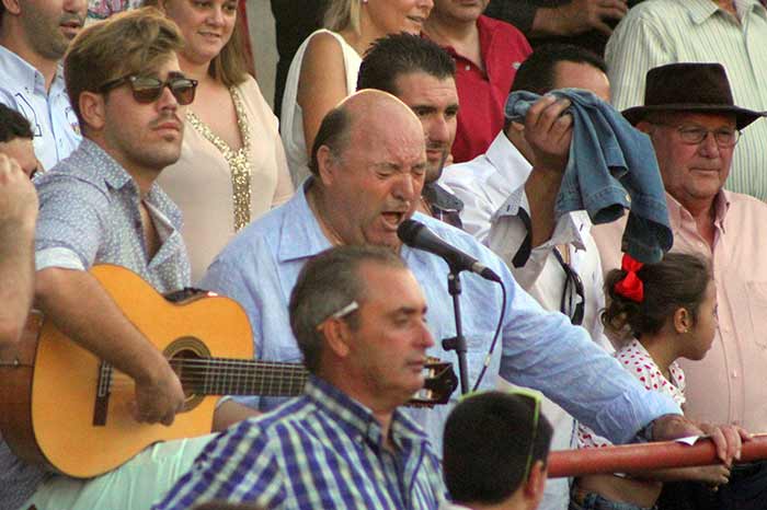 Flamenco desde el tendido para el toreo de Espartaco.