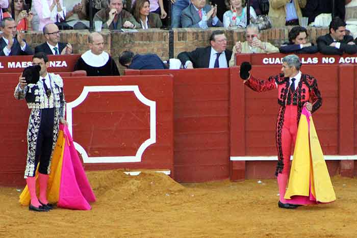 Luis Blázquez y Curro Javier, ovacionados.