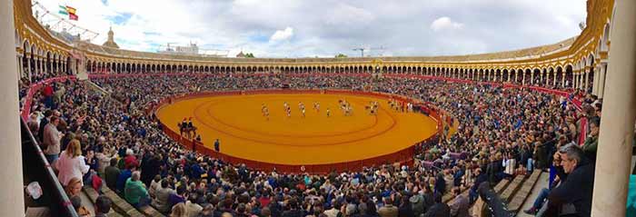 Y la Maestranza hoy desde el interior.