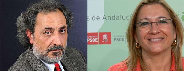 El Defensor del Pueblo Andaluz, José Chamizo, y la delegada de la Junta, Carmen Tovar.