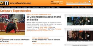Las imágenes de SEVILLA TAURINA, en la web de Antena 3-Noticias Pantalla de la web de Antena3, con fotos de SEVILLA TAURINA.