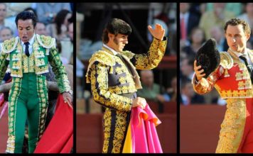 LOS GESTOS: El Juli, Castella y Perera. (FOTOS: Matito)