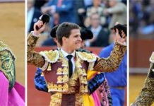 Sevilla: triunfos apoteósicos y fracasos desesperantes Los triunfadores de abril: Morante, Juli y Manzanares. (FOTOS: Matito)