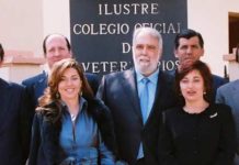 El Colegio de Veterinarios admite que sus criterios y los de la delegada Carmen Tovar son «distintos» Junta de Gobierno del Colegio de Veterinarios, con su presidente Ignacio Oroquieta al frente; tres miembros de la Junta son veterinarios de la Maestranza.