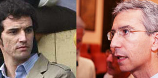 Luis Vilches y el alcalde de Utrera, Francisco Jiménez.