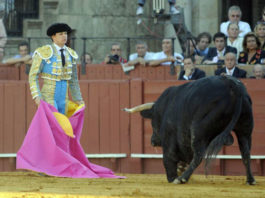 Uno de los muchos toros claudicantes del domingo. (FOTO: Sevilla Taurina)