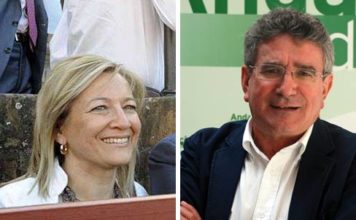 La delegada de la Junta en Sevilla, Carmen Tovar, y el consejero de Gobernación, Luis Pizarro.