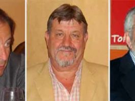 El ganadero Fernando Domecq, el presidente Gabriel Fernández Rey y el empresario Eduardo Canorea.