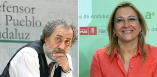 José Chamizo -Defensor del Pueblo Andaluz- y la delegada de la Junta en Sevilla, Carmen Tovar.