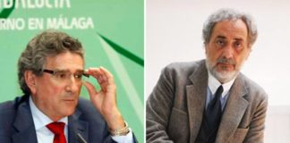 El consejero de Gobernación y Justicia de la Junta de Andalucía, Luis Pizarro, y el Defensor del Pueblo Andaluz, José Chamizo.