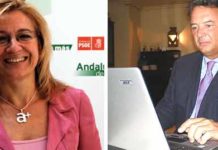 Carlos Núñez: «Los que controlan el espectáculo tienen que asumir responsabilidades» La delegada de la Junta, Carmen Tovar, y el ganadero Carlos Núñez, en el encuentro de burladero.com.