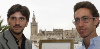 Diego Ventura y Leonardo Hernández, hoy en Sevilla. (FOTO: Arjona / Toromedia)