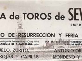 Cabecera del cartel de la Maestranza en 1968.