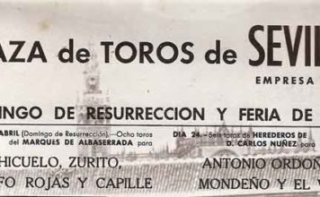 Cabecera del cartel de la Maestranza en 1968.