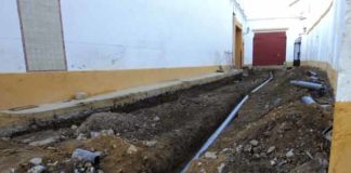 Nuevas obras en la Maestranza. (FOTO: Javier Martínez)