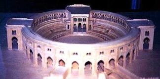 Maqueta de la nueva 'Plaza de toros de Sevilla'.