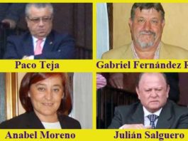 Los cuatro presidentes de la pasada temporada en la Maestranza.