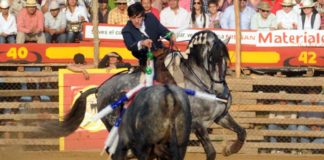 Oreja para Diego Ventura en Villa de Álvarez (México) Ventura en la peculiar plaza de Villa de Álvarez (Méxixo).