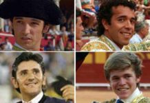 Luis Vilches, Víctor Puerto, Diego Ventura y Borja Jiménez, en Dax.