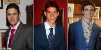Los sevillanos Agustín de Espartinas, Antonio Nazaré y Miguel Ángel Delgado, el 15 de agosto en la Maestranza.