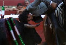 Todos los jurados de Huelva premian a Diego Ventura como ‘Mejor rejoneador’ Espectacular adorno de Ventura en su actuación de Huelva el pasado domingo. (FOTO: Javier Martínez)