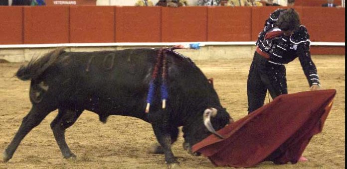 Morante, en un natural al sobrero de Juan Pedro hoy en Barcelona. (FOTO: Prime Time Comunicacion/mundotoro.com)