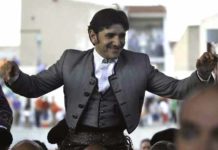 Ventura, Cortés, Miguel Ángel Delgado y Ángel Jiménez, triunfadores Diego Ventura a hombros hoy en Almodóvar del Campo. (FOTO: Carlos Núñez)