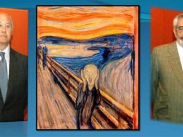 'El Grito': alguien grita 'horrorizado' al acercarse dos sombras.