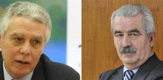 Los socialistas Francisco Menacho, consejero de Gobernación y Justicia, y su director general de Espectáculos, Luis Partida, actuales responsables taurinos de la Junta de Andalucía.