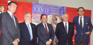 Los organizadores, durante la presentación de la edición del Concurso de Enganches de la Feria.