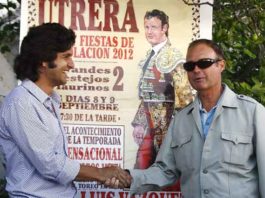 Morante y Pepe Luis en la presentación del cartel de Utrera.