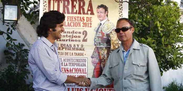 Morante y Pepe Luis en la presentación del cartel de Utrera.