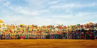 La personalísima plaza de toros de La Algaba.