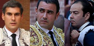 Los sevillanos Curro Javier (banderillero), Pedro Morales 'Chocolate' (picador) y Javier Castro (mozo de espadas) continuarán un año más en el equipo de Manzanares. (FOTOS: las-ventas-com)