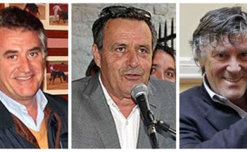 Javier Jiménez, responsable de la plaza de Espartinas y padre de los toreros Javier y Borja Jiménez. Luc Jalabert, empresario de Arles y padre de Juan Bautista. Simón Casas, empresario de Valencia y apoderado de Daniel Luque.
