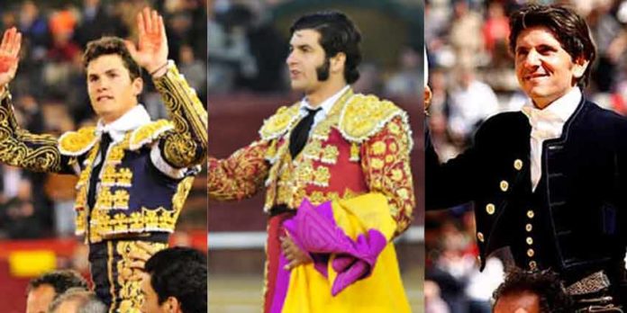 Daniel Luque, Morante de la Puebla y Diego Ventura, en sus triunfos en la Feria de Fallas. (FOTO: mundotoro.com)