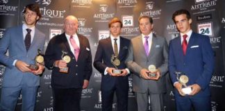 Antonio Nazaré, Álvaro Domecq (Torrestrella), Lama de Góngora, Paco Ojeda y Gonzalo Caballero.