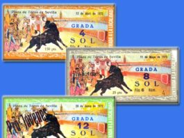 Ejemplos de entradas de distintos precios projóvenes del año 1972.